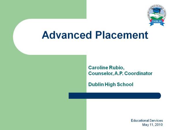 Dublin High School Advanced Placement Program