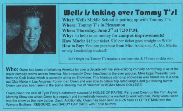 wells is taking over tommy ts