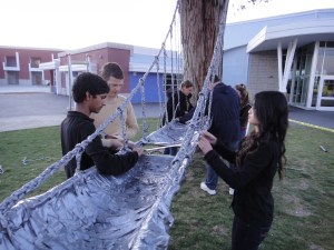 Dublin High School Students Build a Duct Tape Suspension Bridge 2