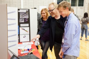 MythBusters Adam Savage and Kari Byron Visit Dublin High School Demonstration Station