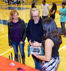 MythBusters Adam Savage and Kari Byron Visit the Dublin High School Robotics Club