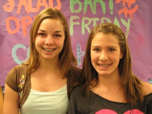 Wells Middle School Leadership Students Callan Jackman and Morgan Seely