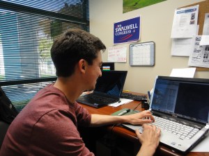 Dean Wallace at Work in the Swalwell for Congress Campaign Headquarters