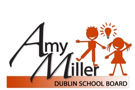 Amy Miller for Dublin School Board Lawn Sign