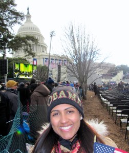 Dublin High School Graduate Monica Moorjani at the 57th Presidential Inauguration
