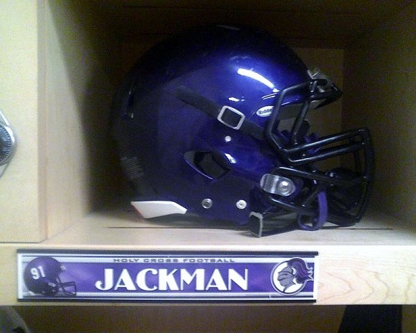 Holy Cross Football Clint Jackman Locker
