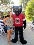Katelyn Haubert with Chapman University Mascot