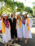 Katelyn Haubert with Dublin High School Class of 2012 graduates and teacher Ron&nbsp;Rubio