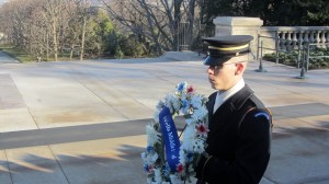Wells Middle School Trip to Arlington National Cemetery - Wells Wreath Laid at the Tomb of the Unknown Soldier