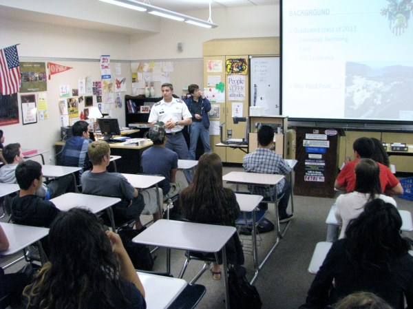 Dublin High School Class of 2011 Graduate and West Point Cadet Ben Young Present to Dublin High Students
