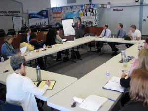 Assemblywoman Joan Buchanan presents to Dublin Unified School District administration and community leaders