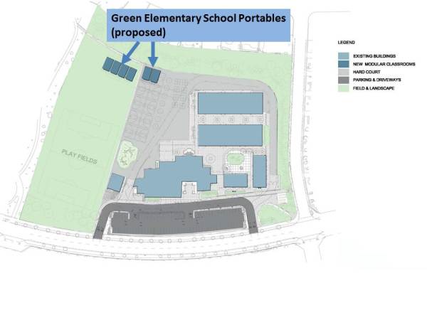John Green Elementary School Proposed Portable Locations