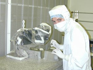 Dr. Mainzer in a clean room