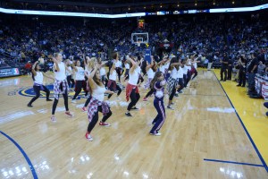 Dublin High School Cheer Team Performs at the Warriors 2013 Halftime Show 3