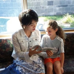 Alicia Tran with student