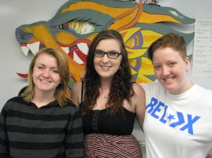 Students Monica Krommenhock, Lexie Winter, Peggy Walker