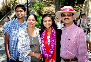 Ravali with her family