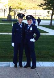 Rebecca with her roommate