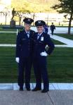 Rebecca with her roommate in their US Air Force Academy service&nbsp;dress