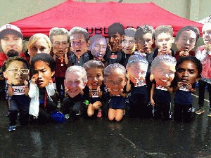 Dublin High School Varsity Boys and Girls Cross Country 2014 Big Heads