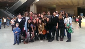 Andrew with U of Chicago students in Paris