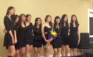 Malina at a sorority formal