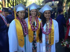 Alexandra (middle) at Dublin High Commencement