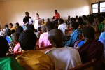 Kelsey in Rwanda with an income generating womens&nbsp;group