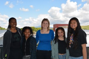 Coach Trisha Campbell with Lady Gaels