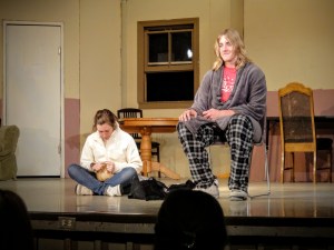 Alex on the stage at Dublin High