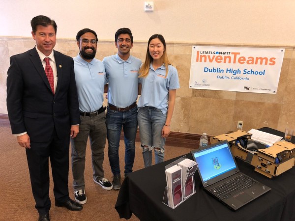 Dublin High School InvenTeam with Mayor David Haubert